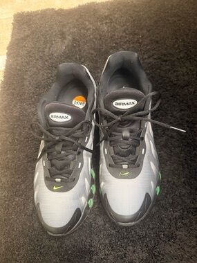 Nike Air Max Black with White and Green Accents